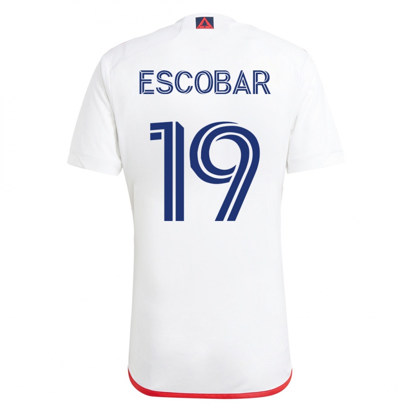 Mulher Camisola Olger Escobar #19 Branco Vermelho Alternativa 2023/24 Camisa Brasil