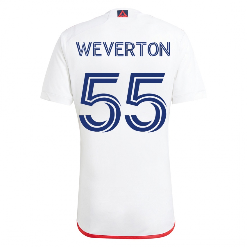 Mulher Camisola Weverton #55 Branco Vermelho Alternativa 2023/24 Camisa Brasil