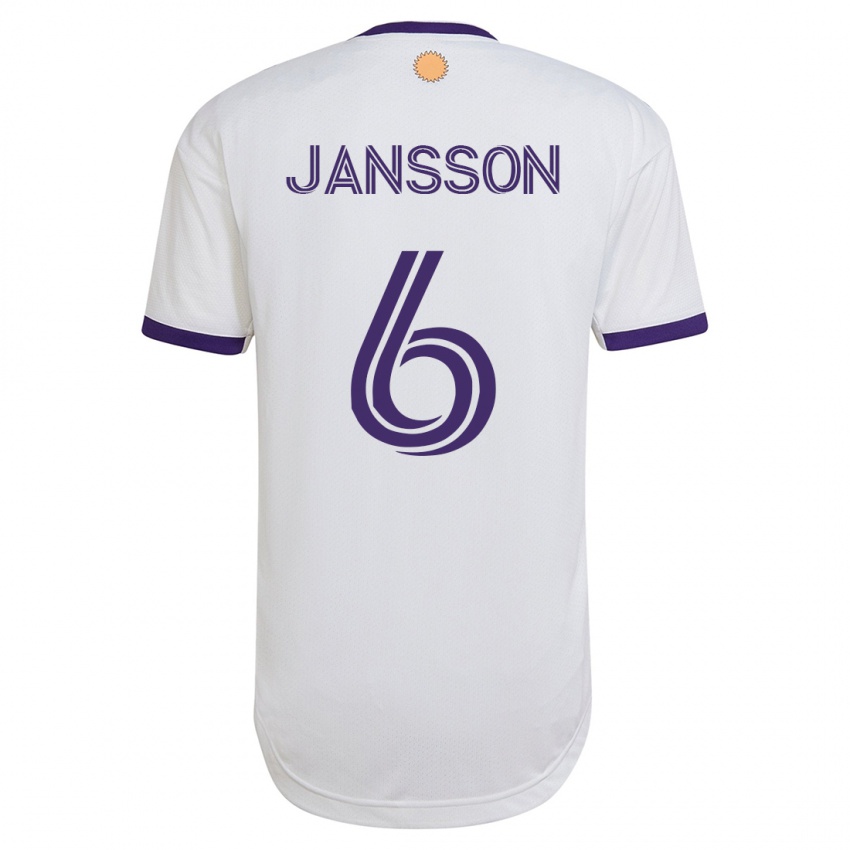 Mulher Camisola Robin Jansson #6 Branco Alternativa 2023/24 Camisa Brasil