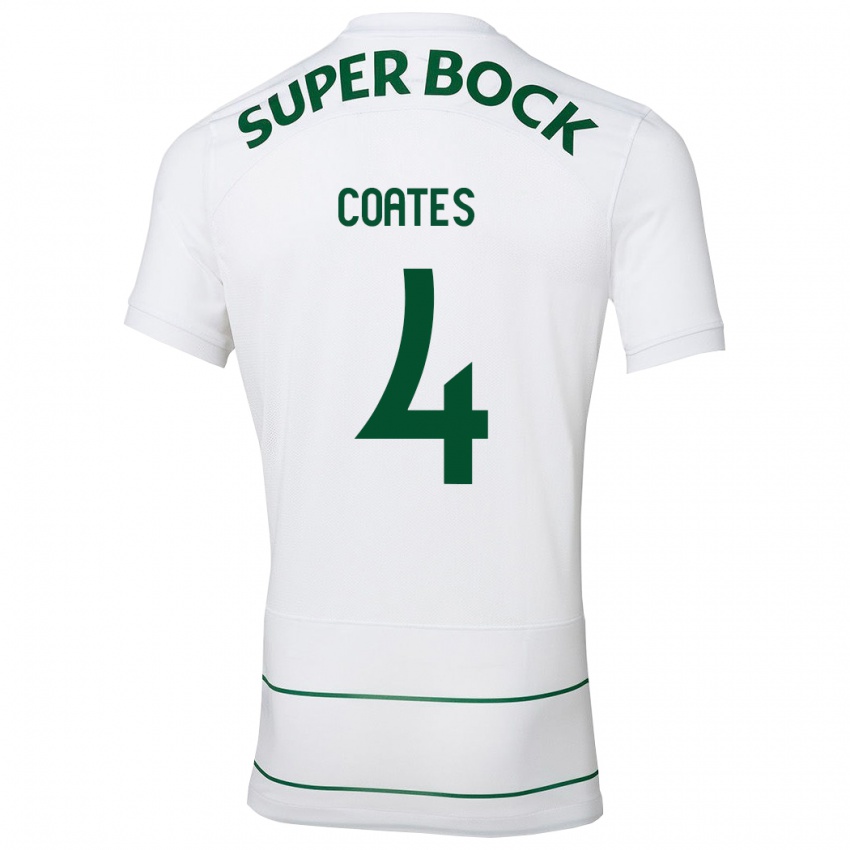 Mulher Camisola Sebastian Coates #4 Branco Alternativa 2023/24 Camisa Brasil
