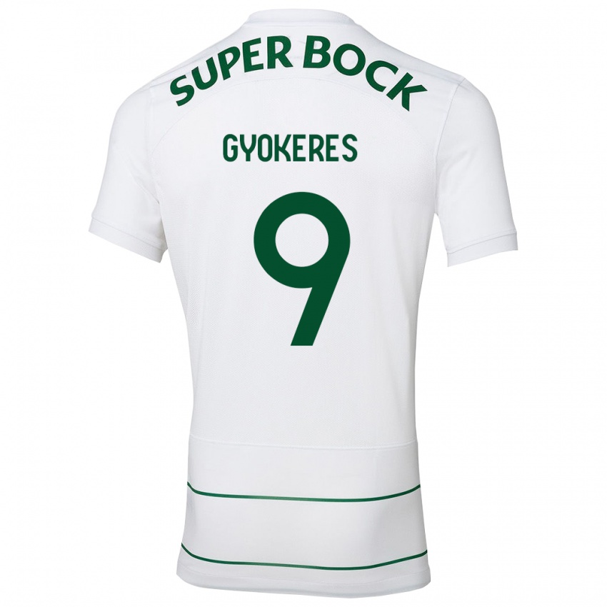 Mulher Camisola Viktor Gyökeres #9 Branco Alternativa 2023/24 Camisa Brasil