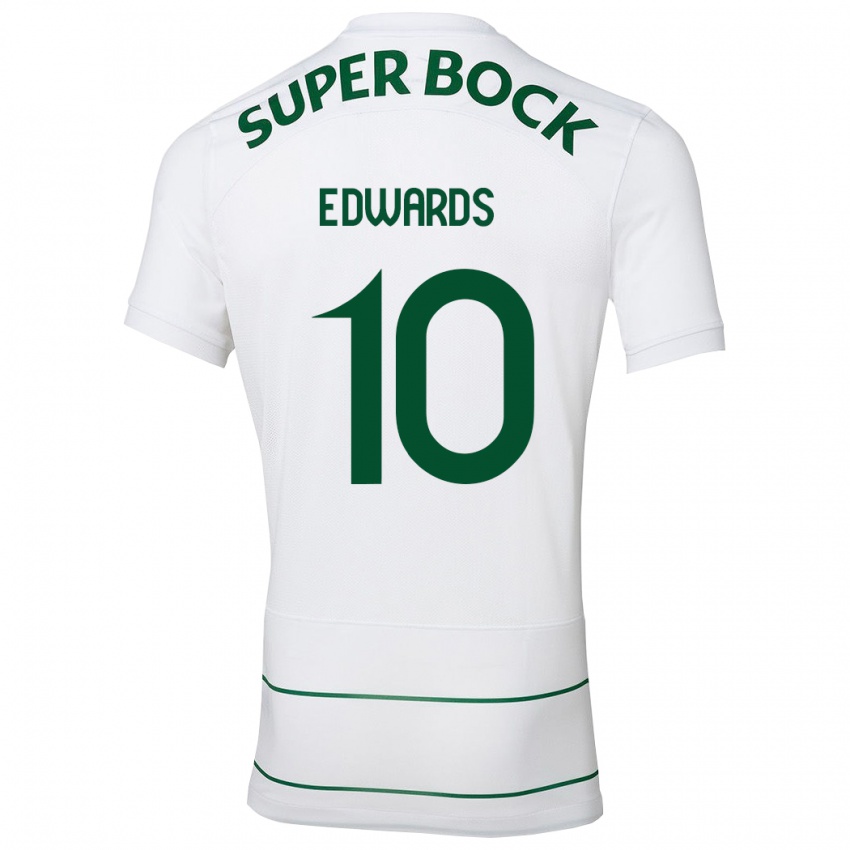 Mulher Camisola Marcus Edwards #10 Branco Alternativa 2023/24 Camisa Brasil