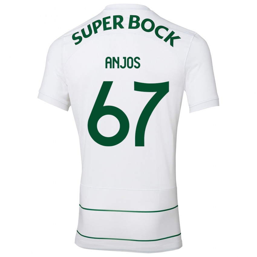 Mulher Camisola Lucas Anjos #67 Branco Alternativa 2023/24 Camisa Brasil