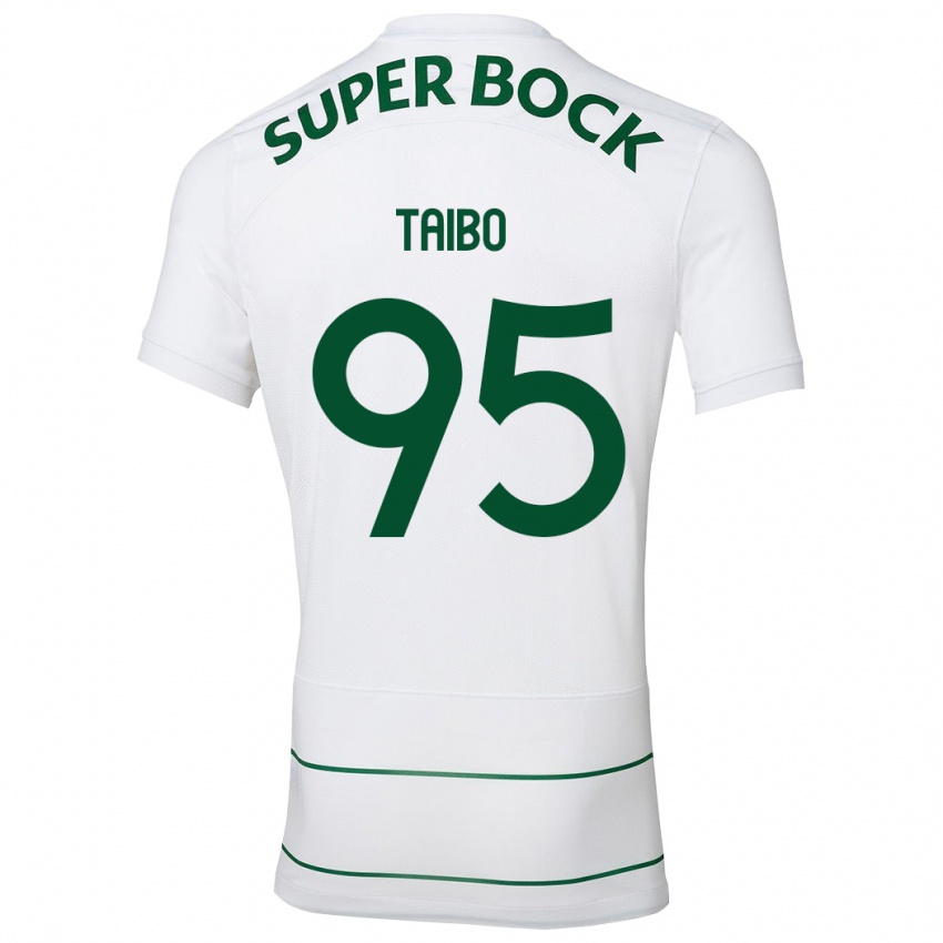 Mulher Camisola Lucas Taibo #95 Branco Alternativa 2023/24 Camisa Brasil