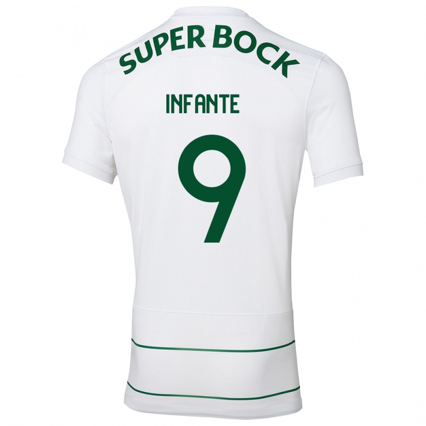 Mulher Camisola João Infante #9 Branco Alternativa 2023/24 Camisa Brasil
