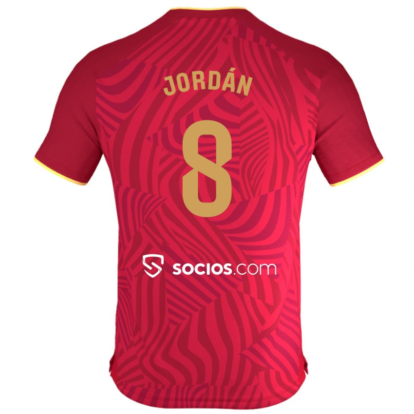 Mulher Camisola Joan Jordán #8 Vermelho Alternativa 2023/24 Camisa Brasil