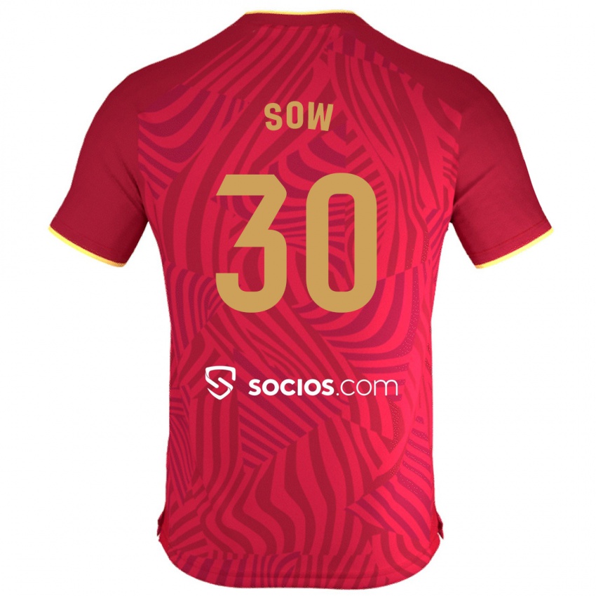 Mulher Camisola Ibrahima Sow #30 Vermelho Alternativa 2023/24 Camisa Brasil