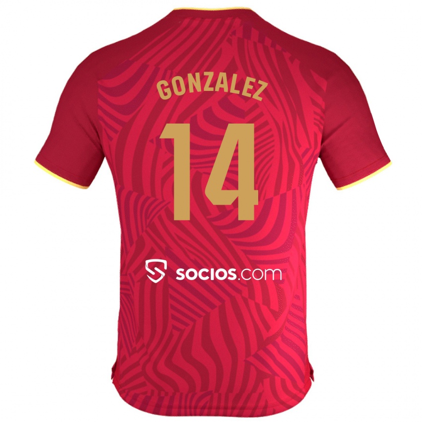 Mulher Camisola Alberto González #14 Vermelho Alternativa 2023/24 Camisa Brasil