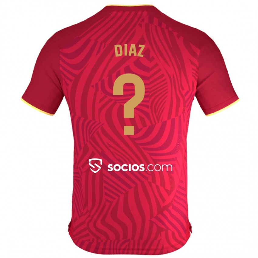 Mulher Camisola Titi Díaz #0 Vermelho Alternativa 2023/24 Camisa Brasil