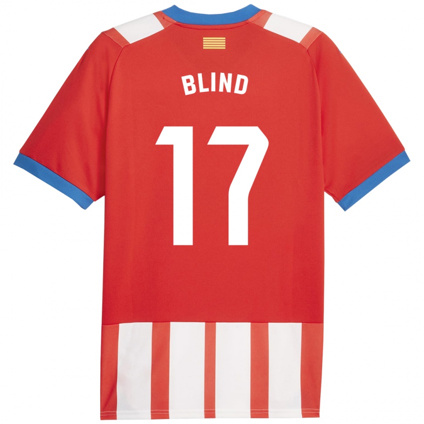 Criança Camisola Daley Blind #17 Vermelho Branco Principal 2023/24 Camisa Brasil
