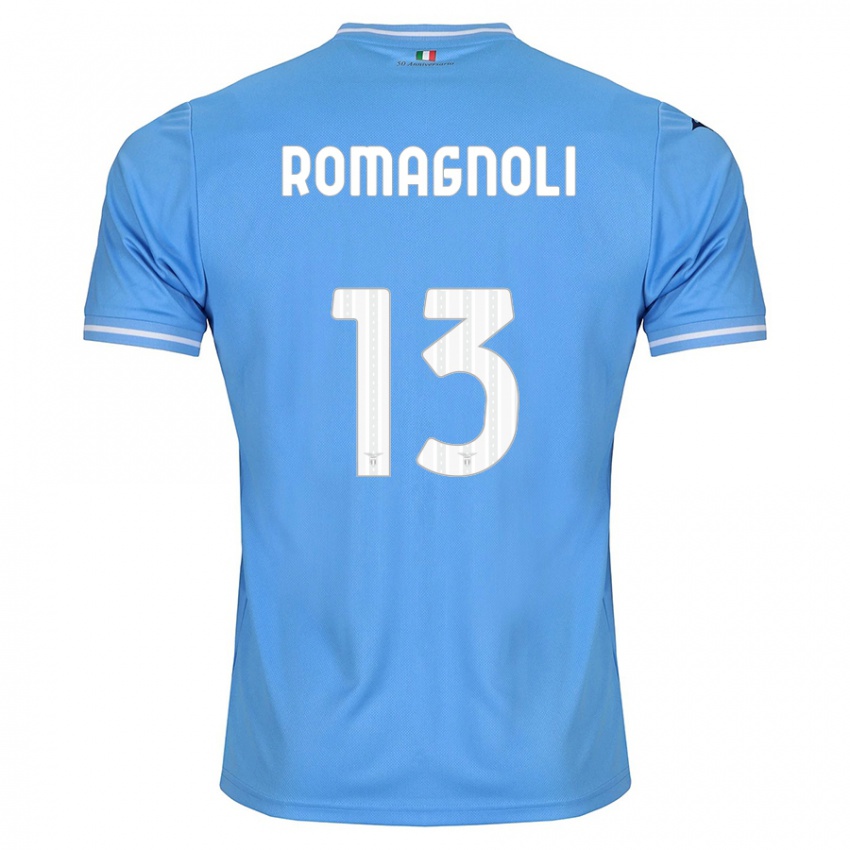 Criança Camisola Alessio Romagnoli #13 Azul Principal 2023/24 Camisa Brasil