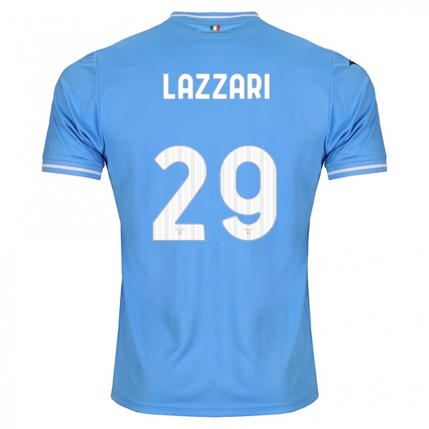 Criança Camisola Manuel Lazzari #29 Azul Principal 2023/24 Camisa Brasil