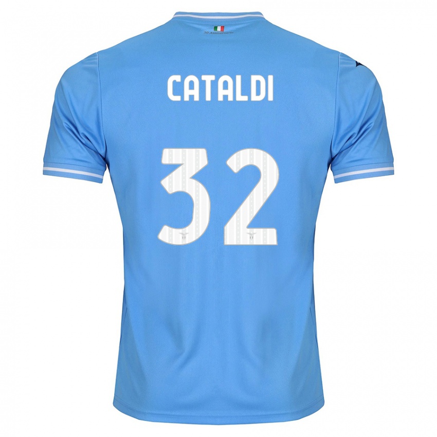 Criança Camisola Danilo Cataldi #32 Azul Principal 2023/24 Camisa Brasil