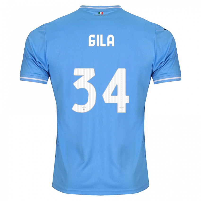 Criança Camisola Mario Gila #34 Azul Principal 2023/24 Camisa Brasil