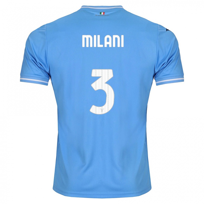 Criança Camisola Alessandro Milani #3 Azul Principal 2023/24 Camisa Brasil