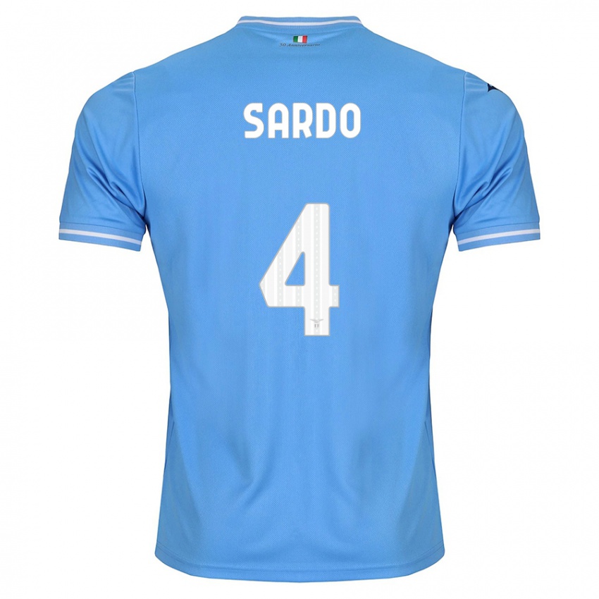 Criança Camisola Jacopo Sardo #4 Azul Principal 2023/24 Camisa Brasil