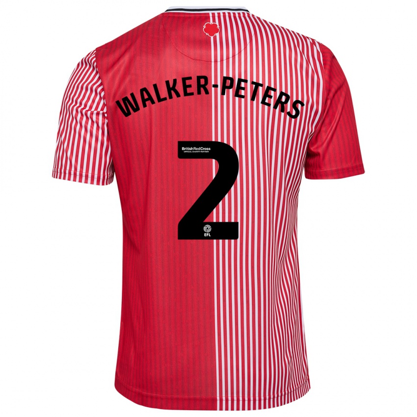 Criança Camisola Kyle Walker-Peters #2 Vermelho Principal 2023/24 Camisa Brasil