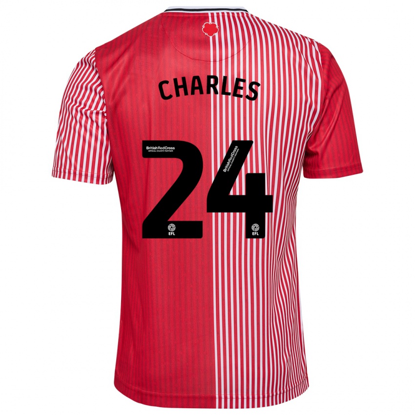 Criança Camisola Shea Charles #24 Vermelho Principal 2023/24 Camisa Brasil