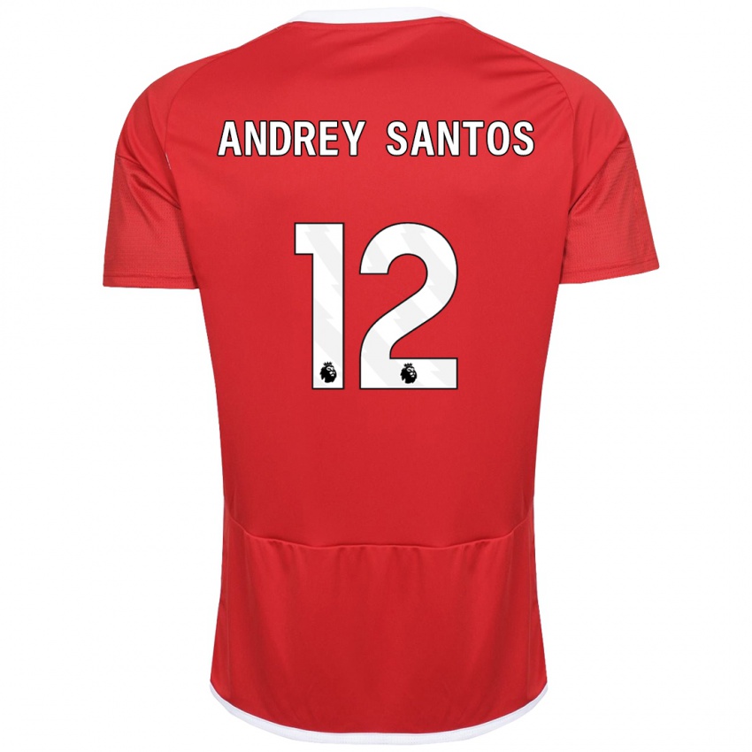 Criança Camisola Andrey Santos #12 Vermelho Principal 2023/24 Camisa Brasil