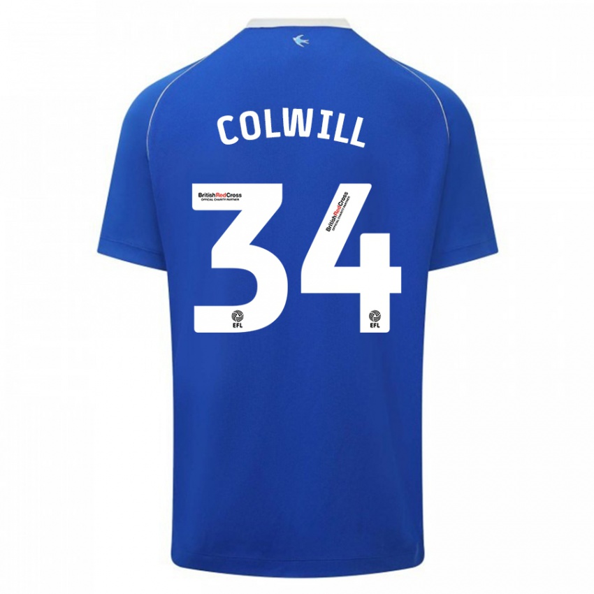 Criança Camisola Joel Colwill #34 Azul Principal 2023/24 Camisa Brasil