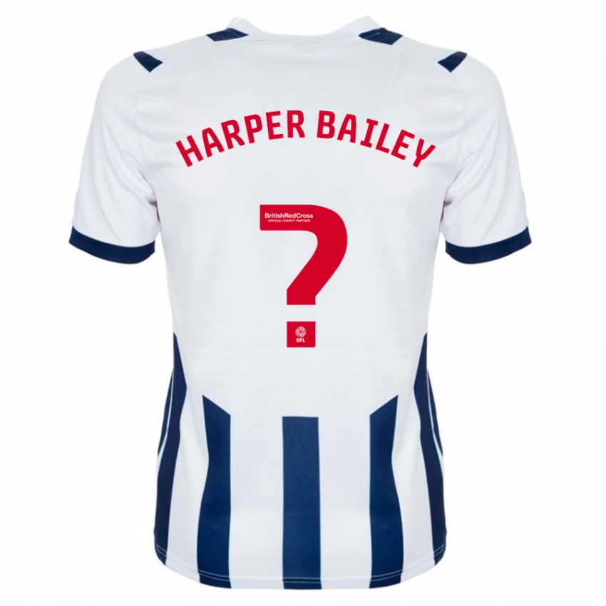 Criança Camisola Aaron Harper-Bailey #0 Branco Principal 2023/24 Camisa Brasil