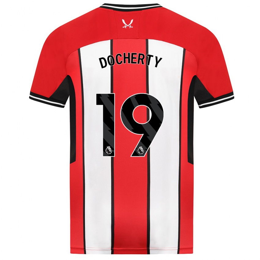 Criança Camisola Charley Docherty #19 Vermelho Principal 2023/24 Camisa Brasil