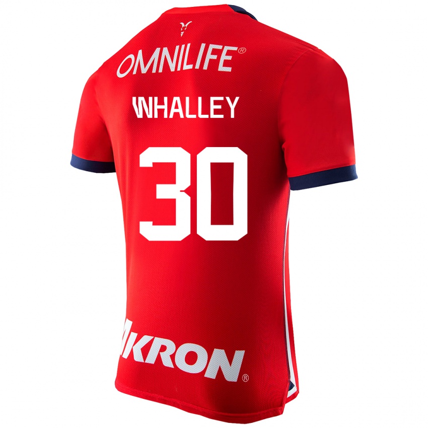 Criança Camisola Óscar Whalley #30 Vermelho Principal 2023/24 Camisa Brasil