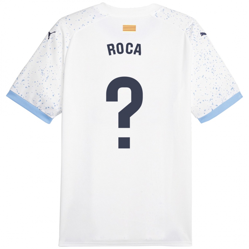 Criança Camisola Joel Roca #0 Branco Alternativa 2023/24 Camisa Brasil