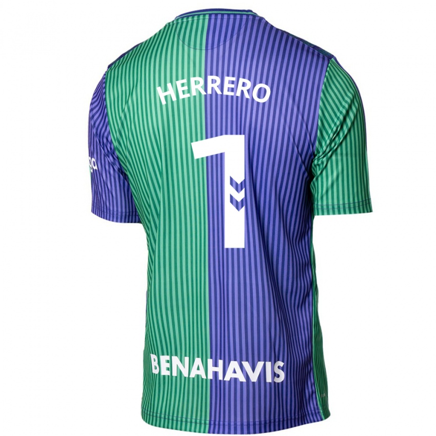 Criança Camisola Alfonso Herrero #1 Azul Esverdeado Alternativa 2023/24 Camisa Brasil
