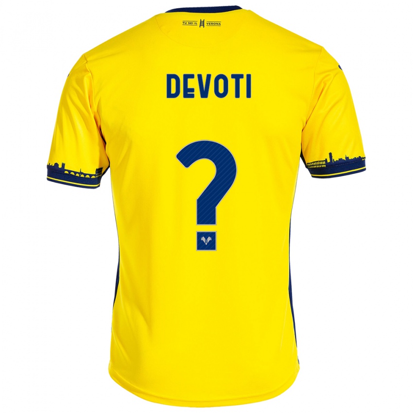 Criança Camisola Andrea Devoti #0 Amarelo Alternativa 2023/24 Camisa Brasil