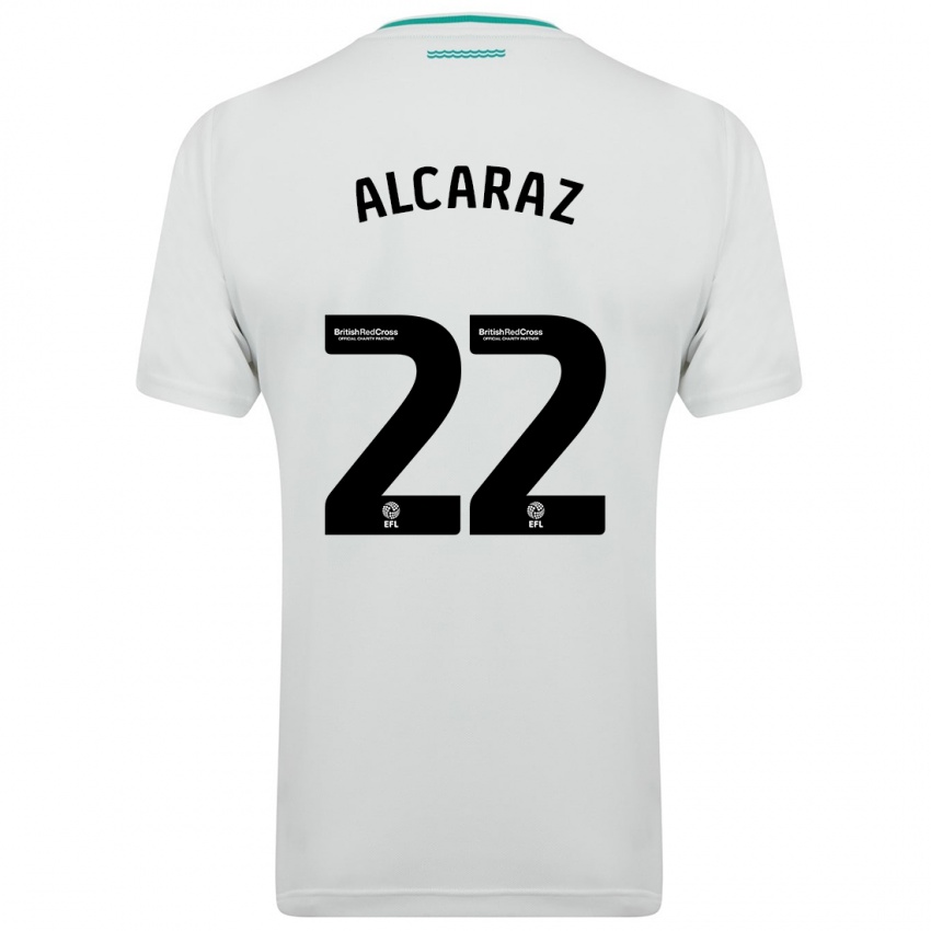 Criança Camisola Carlos Alcaraz #22 Branco Alternativa 2023/24 Camisa Brasil