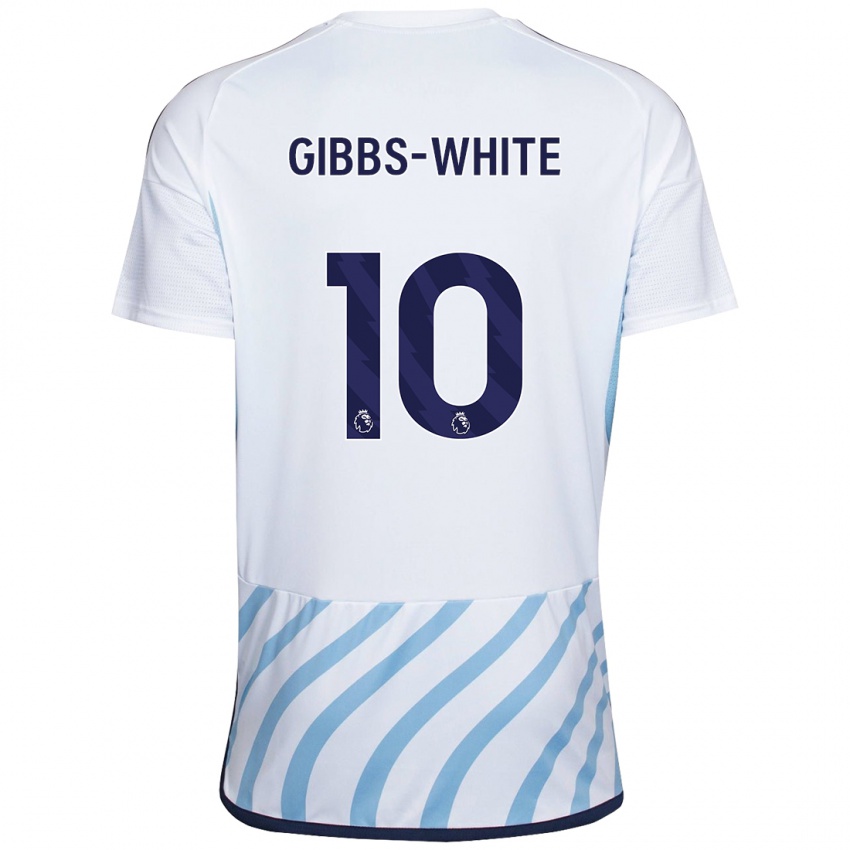 Criança Camisola Morgan Gibbs-White #10 Branco Azul Alternativa 2023/24 Camisa Brasil