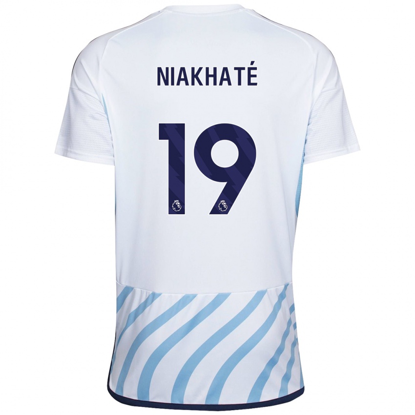 Criança Camisola Moussa Niakhaté #19 Branco Azul Alternativa 2023/24 Camisa Brasil