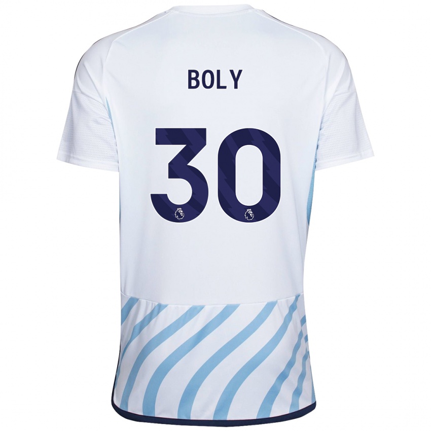 Criança Camisola Willy Boly #30 Branco Azul Alternativa 2023/24 Camisa Brasil