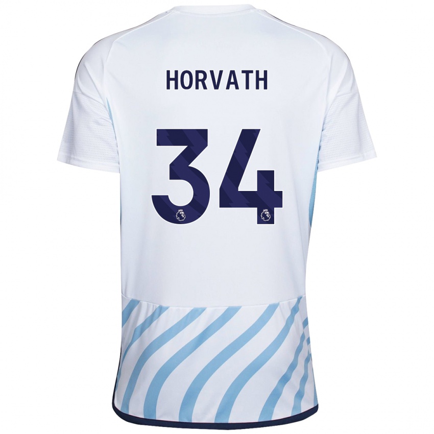 Criança Camisola Ethan Horvath #34 Branco Azul Alternativa 2023/24 Camisa Brasil