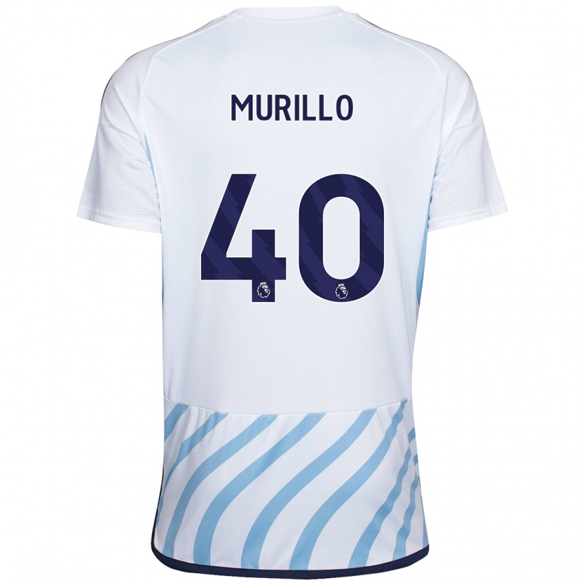Criança Camisola Murillo #40 Branco Azul Alternativa 2023/24 Camisa Brasil