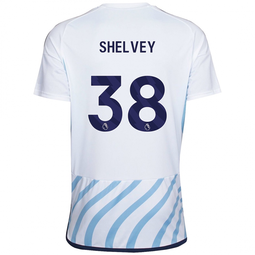 Criança Camisola George Shelvey #38 Branco Azul Alternativa 2023/24 Camisa Brasil