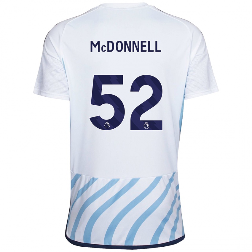 Criança Camisola Jamie Mcdonnell #52 Branco Azul Alternativa 2023/24 Camisa Brasil