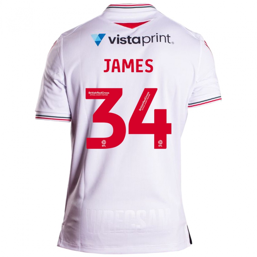 Criança Camisola Aaron James #34 Branco Alternativa 2023/24 Camisa Brasil