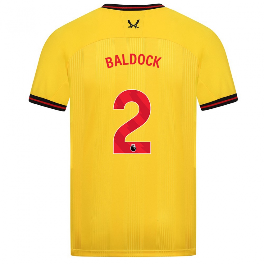 Criança Camisola George Baldock #2 Amarelo Alternativa 2023/24 Camisa Brasil