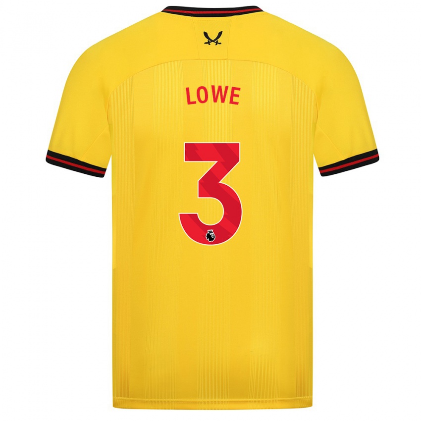 Criança Camisola Max Lowe #3 Amarelo Alternativa 2023/24 Camisa Brasil