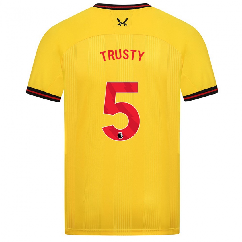 Criança Camisola Auston Trusty #5 Amarelo Alternativa 2023/24 Camisa Brasil