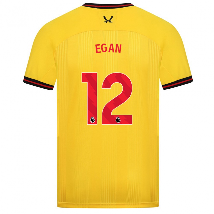 Criança Camisola John Egan #12 Amarelo Alternativa 2023/24 Camisa Brasil