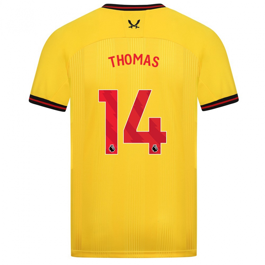 Criança Camisola Luke Thomas #14 Amarelo Alternativa 2023/24 Camisa Brasil
