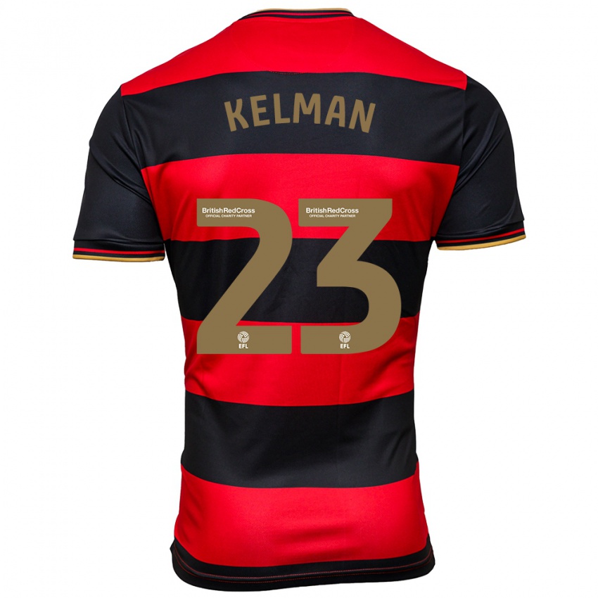 Criança Camisola Charlie Kelman #23 Preto Vermelho Alternativa 2023/24 Camisa Brasil