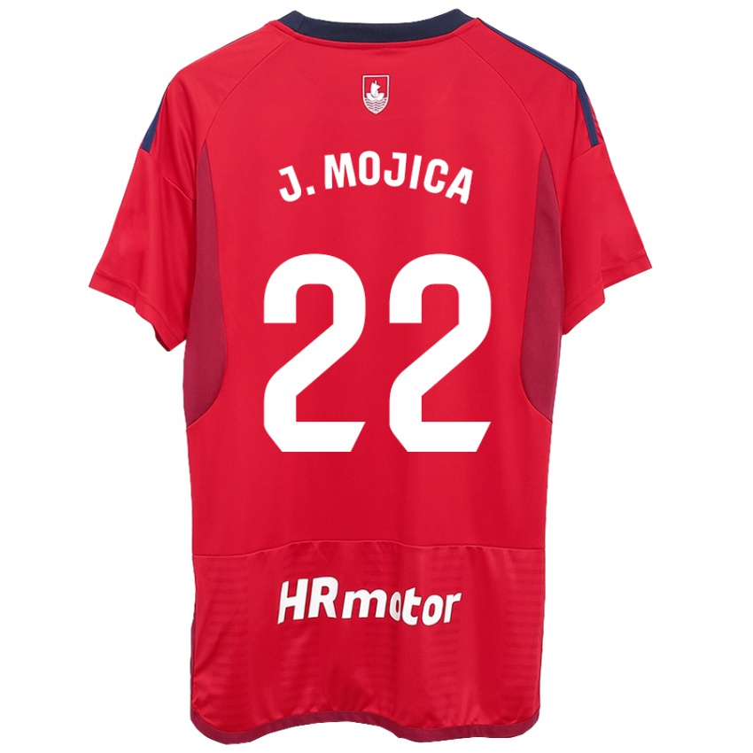 Homem Camisola Johan Mojica #22 Vermelho Principal 2023/24 Camisa Brasil