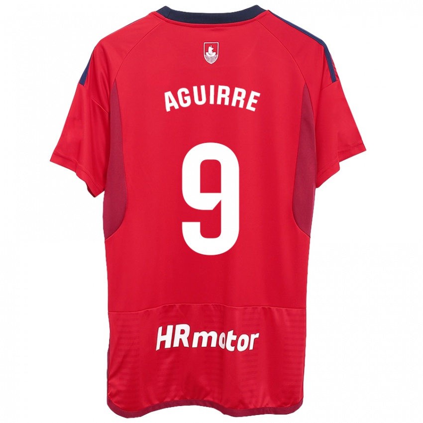 Homem Camisola Jorge Aguirre #9 Vermelho Principal 2023/24 Camisa Brasil