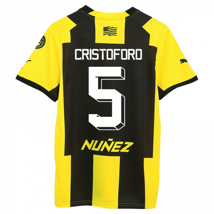 Homem Camisola Sebastián Cristóforo #5 Amarelo Preto Principal 2023/24 Camisa Brasil