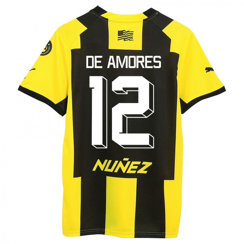 Homem Camisola Guillermo De Amores #12 Amarelo Preto Principal 2023/24 Camisa Brasil