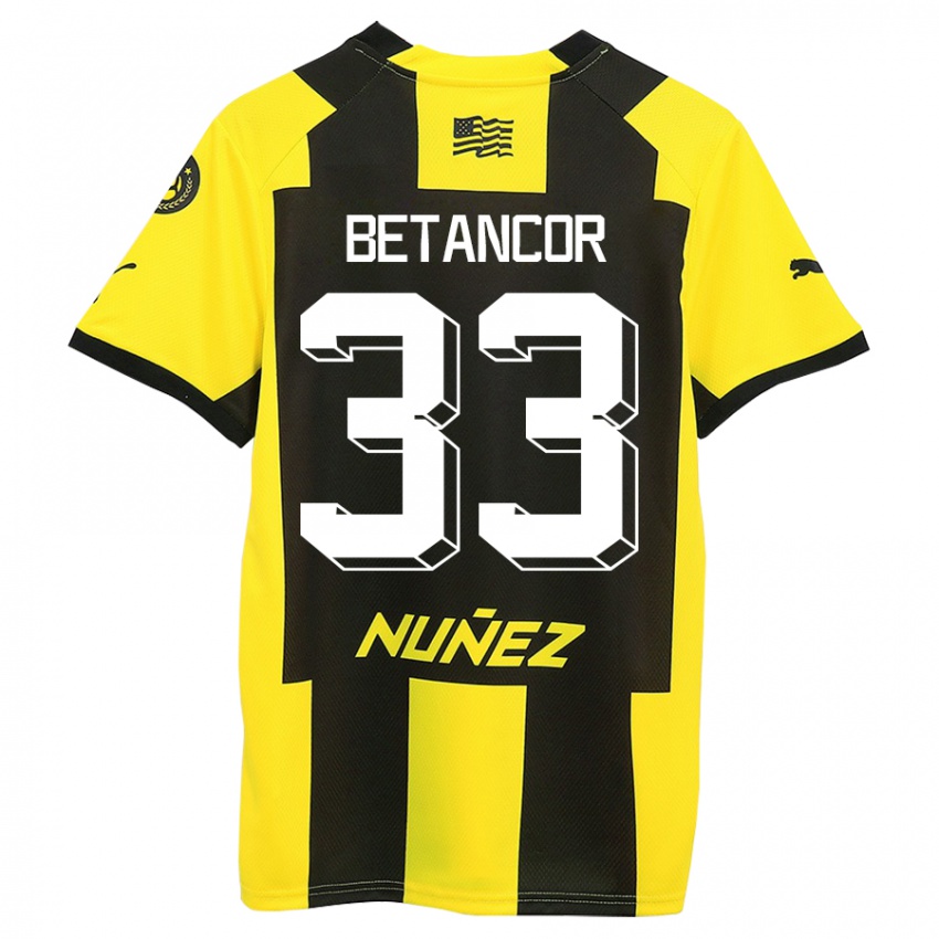 Homem Camisola Bruno Betancor #33 Amarelo Preto Principal 2023/24 Camisa Brasil